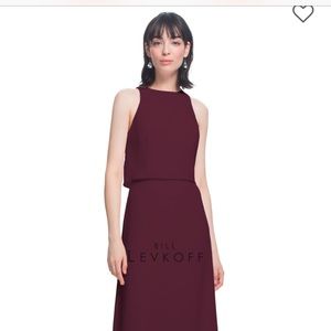 Bill levkoff wine size six bridesmaid dress